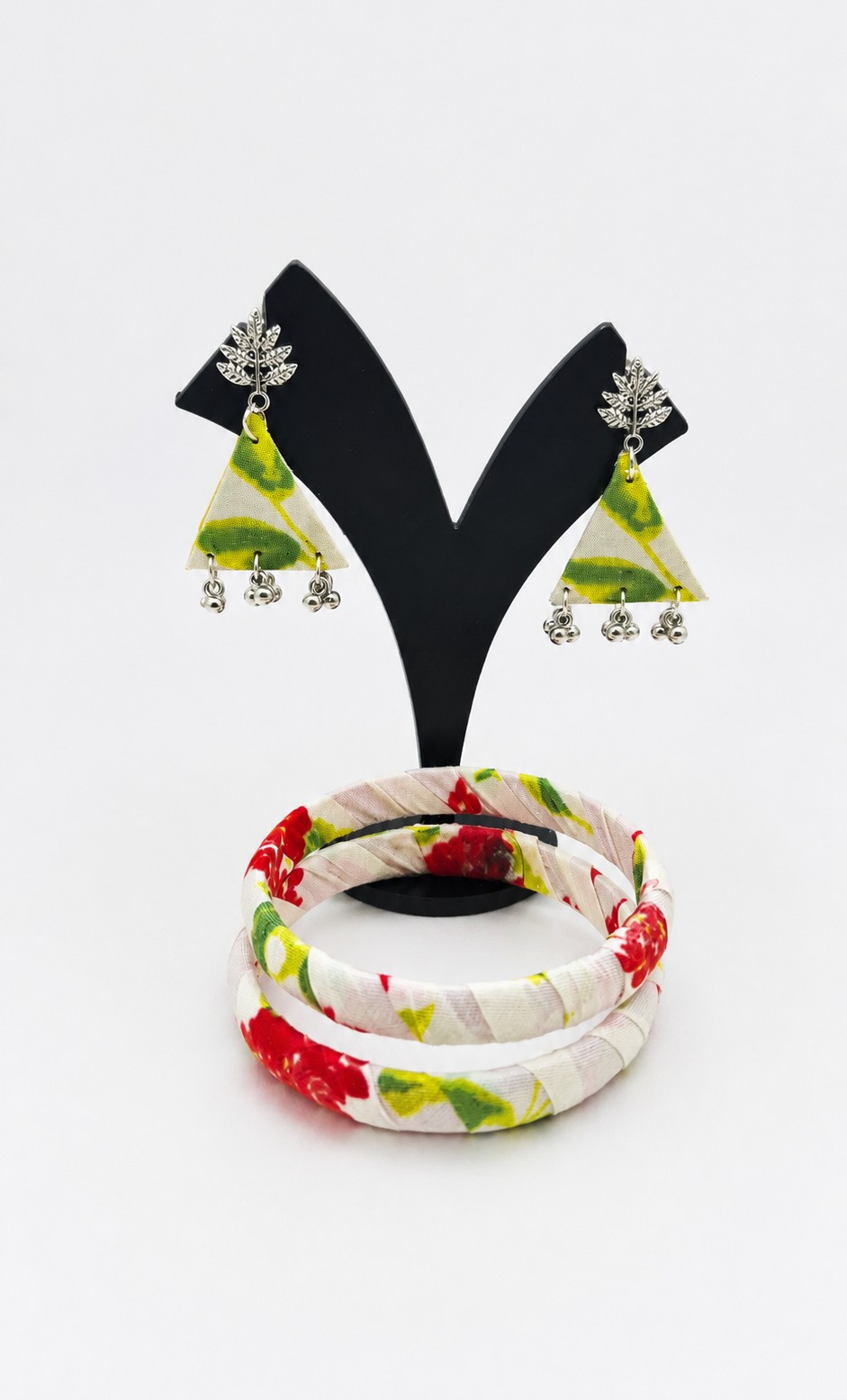 Fabric Bangle & Earing Set