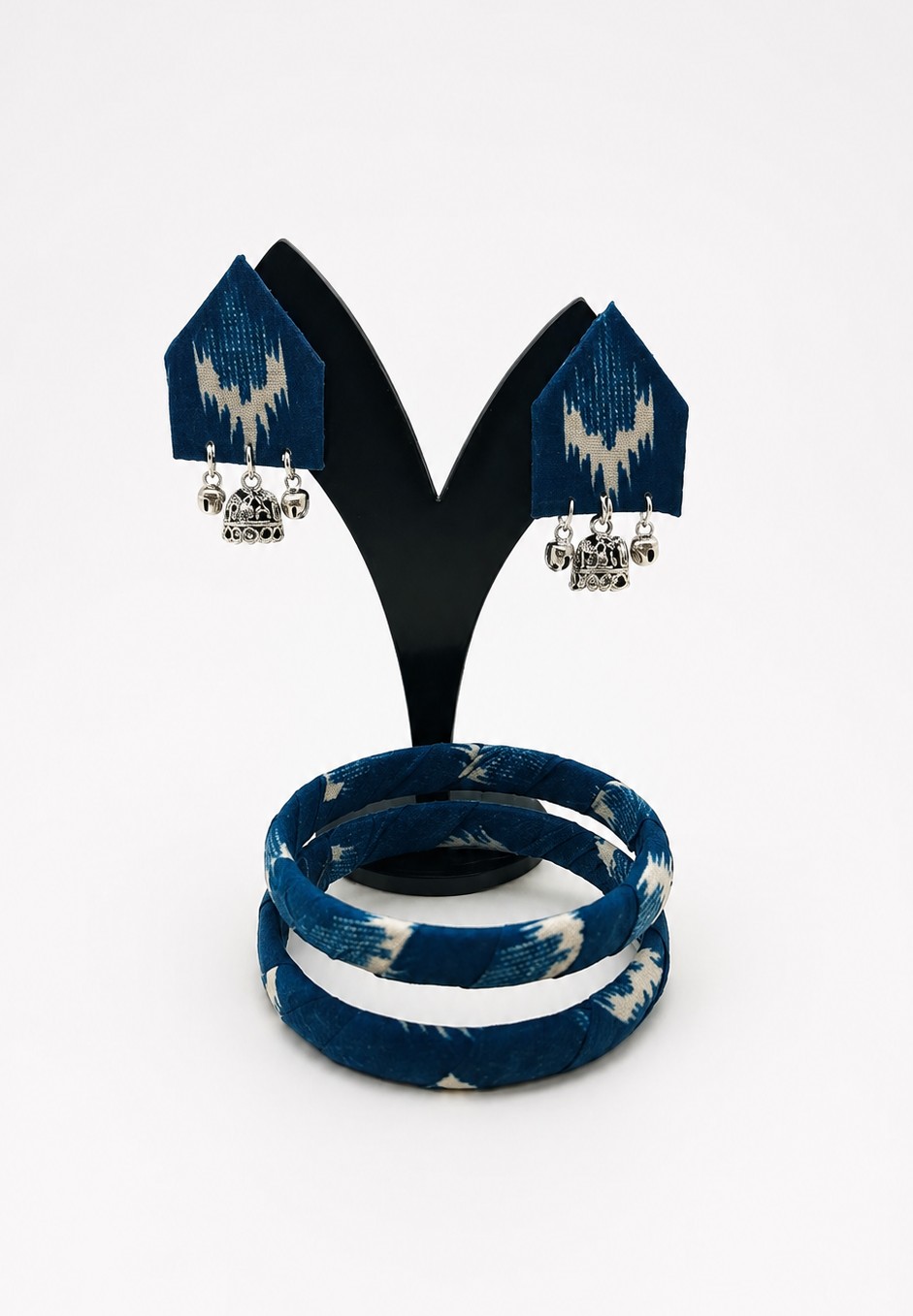 Fabric Bangle & Earing Set