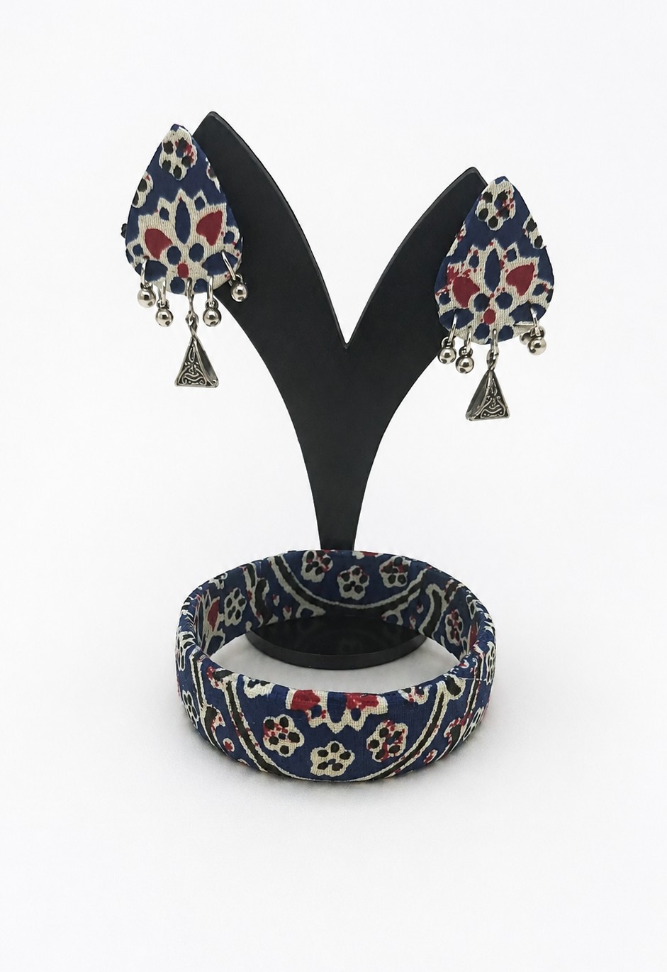Fabric Bangle & Earing Set