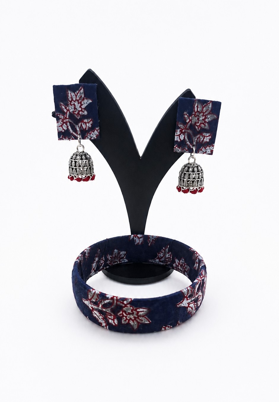 Fabric Bangle & Earing Set
