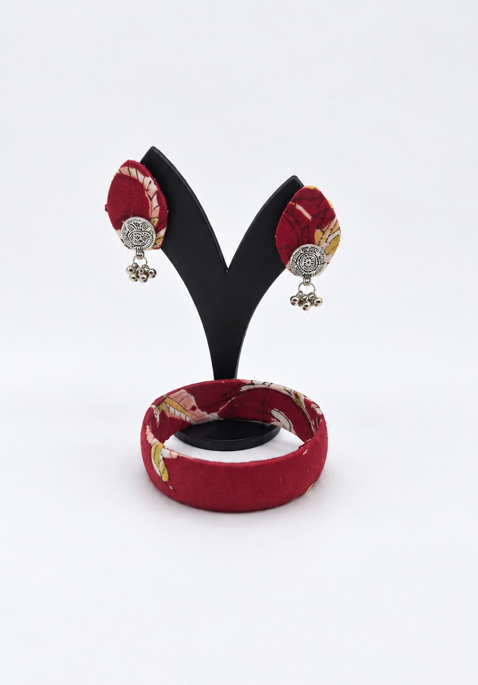 Fabric Bangle & Earing Set