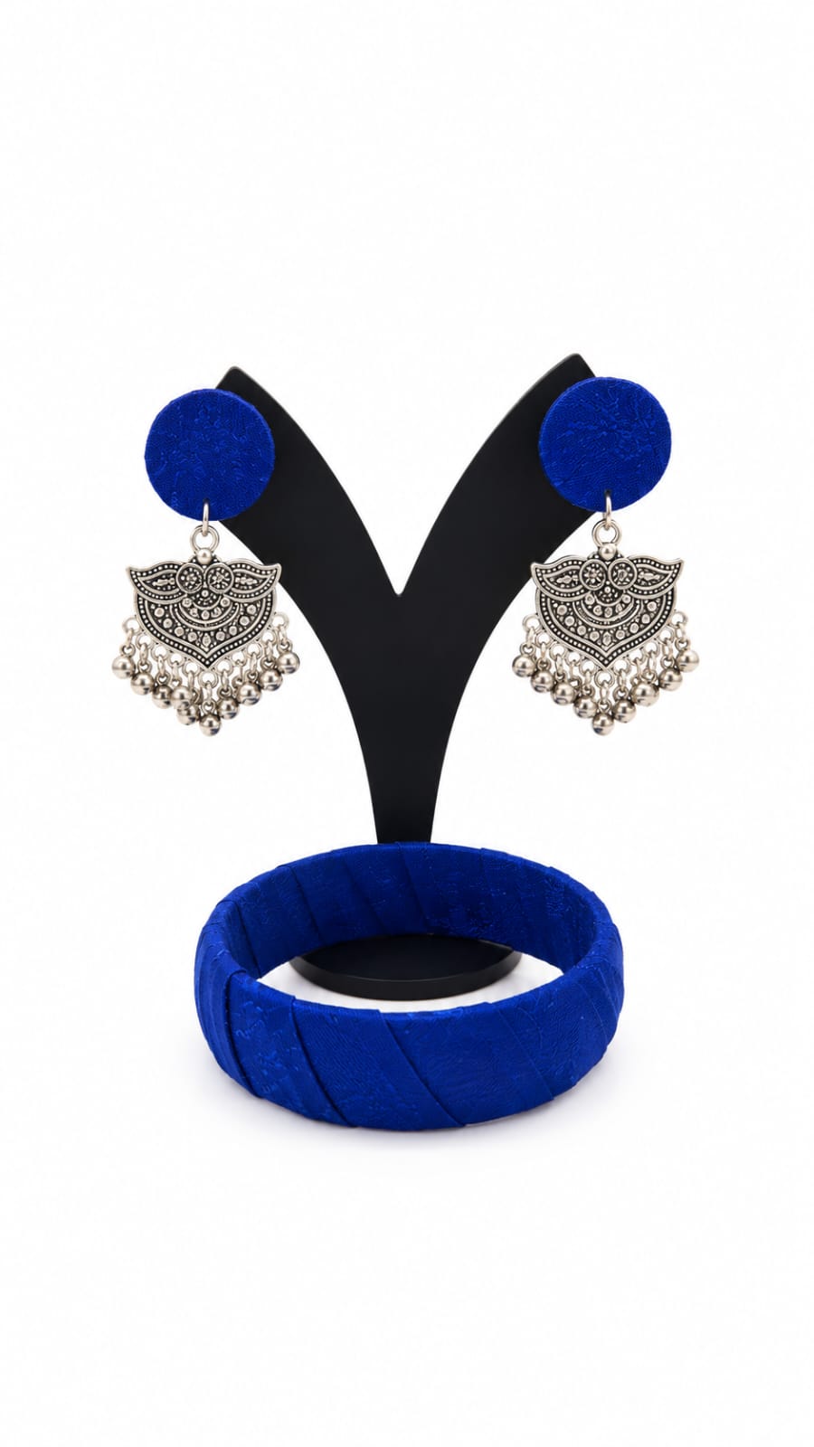 Fabric Bangle & Earing Set