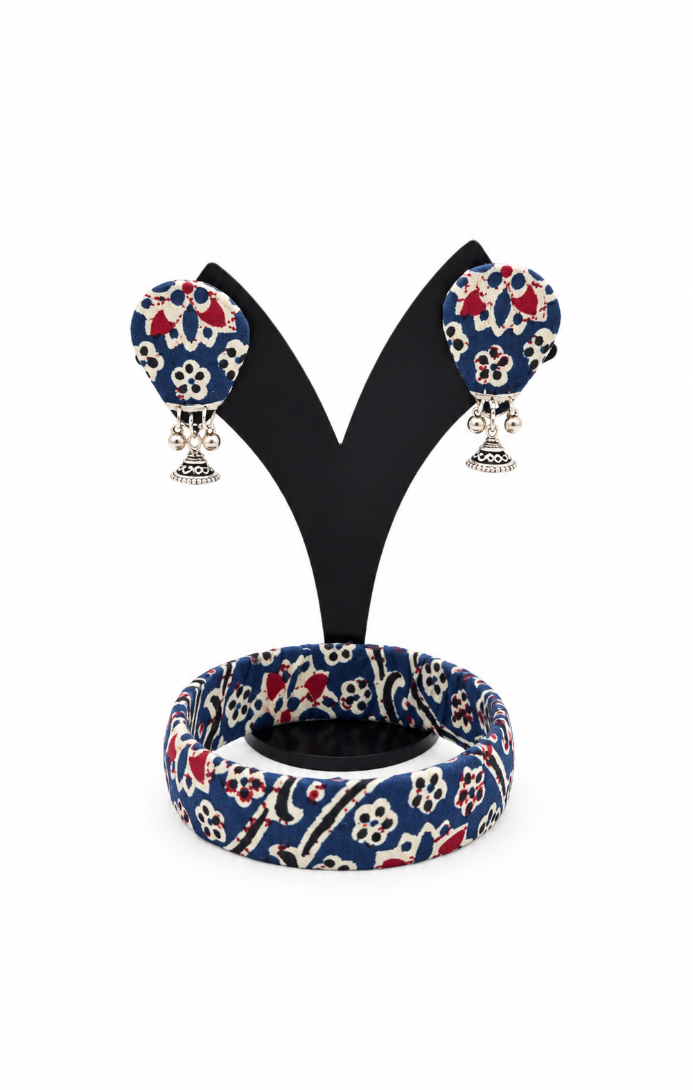 Fabric Bangle & Earing Set