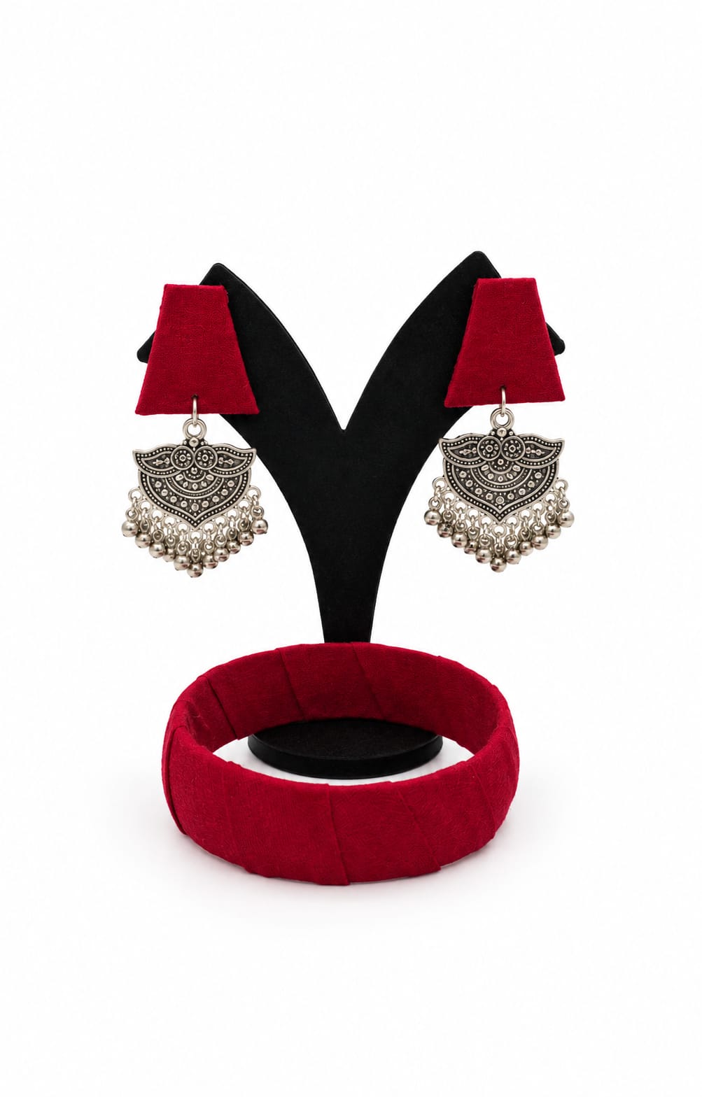 Fabric Bangle & Earing Set